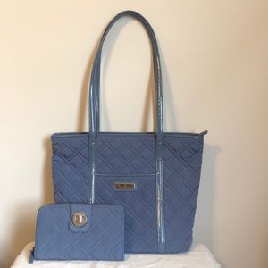 Vera Bradley Small Trimmed Tote & Matching Wallet